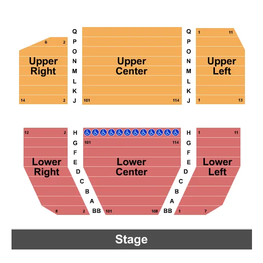seating chart for Lohrey Stage At Theatre Memphis - End Stage - eventticketscenter.com