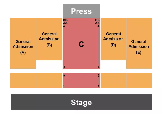 seating chart for Lon C Burchfield Stadium - DCI - eventticketscenter.com