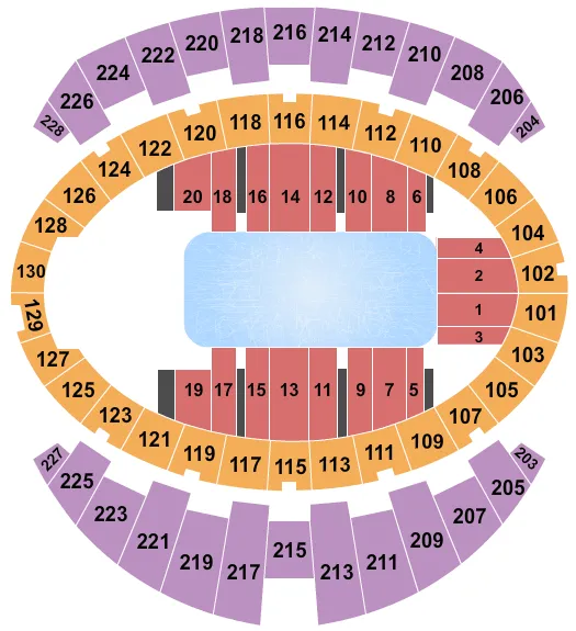 seating chart for Long Beach Arena at Long Beach Convention Center - Disney On Ice - eventticketscenter.com