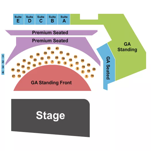 seating chart for Longhorn Ballroom - Endstage GA Floor/Tables - eventticketscenter.com