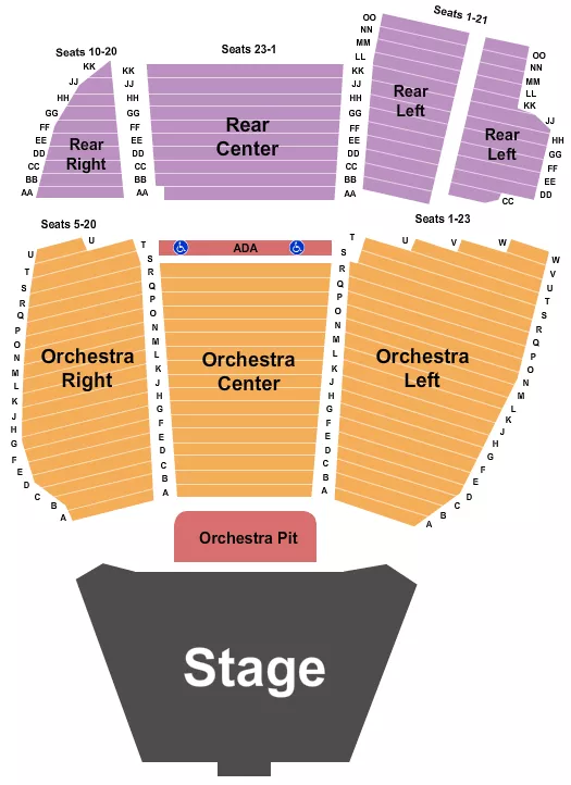 seating chart for Longwood Gardens - Endstage 2 - eventticketscenter.com