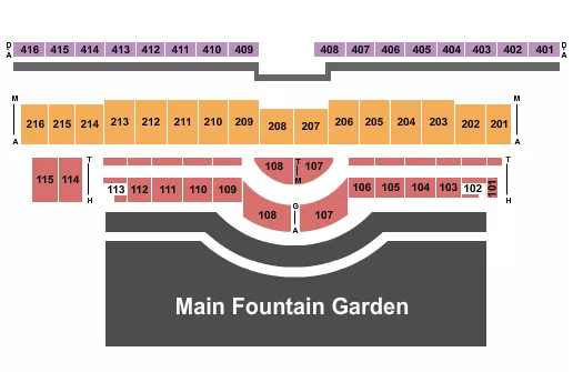 seating chart for Longwood Gardens - Fireworks and Fountains - eventticketscenter.com