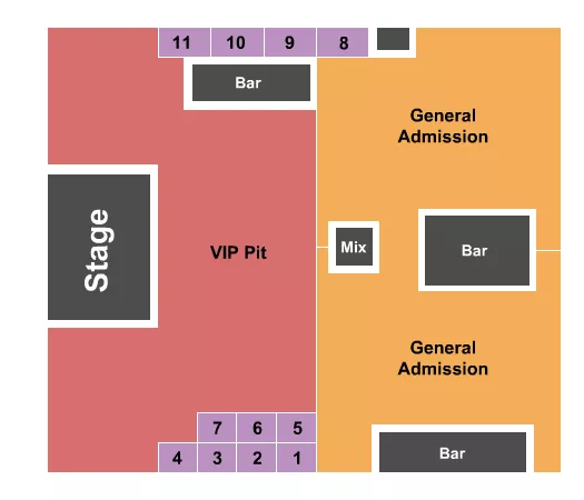 seating chart for Lori's Road House - GA/VIP Table - eventticketscenter.com