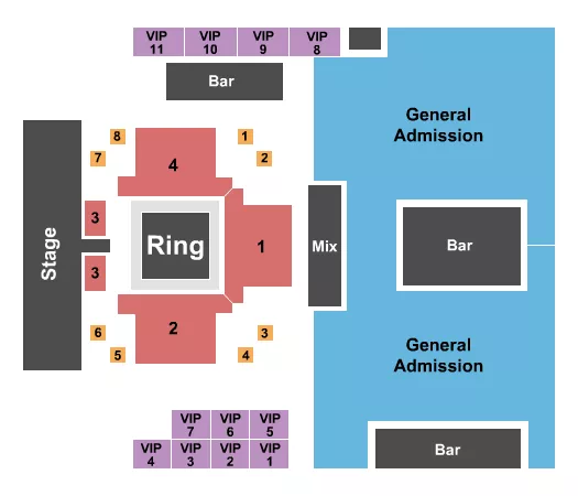 seating chart for Lori's Road House - Wrestling - eventticketscenter.com