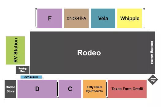seating chart for Los Fresnos Rodeo Grounds - Rodeo 2 - eventticketscenter.com