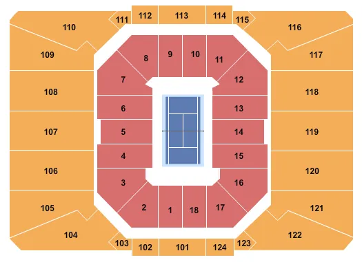 seating chart for Louis Armstrong Stadium - Tennis 2 - eventticketscenter.com
