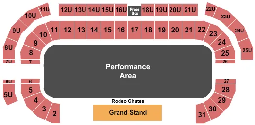 seating chart for Louisiana State Penitentiary - Angola Rodeo - eventticketscenter.com