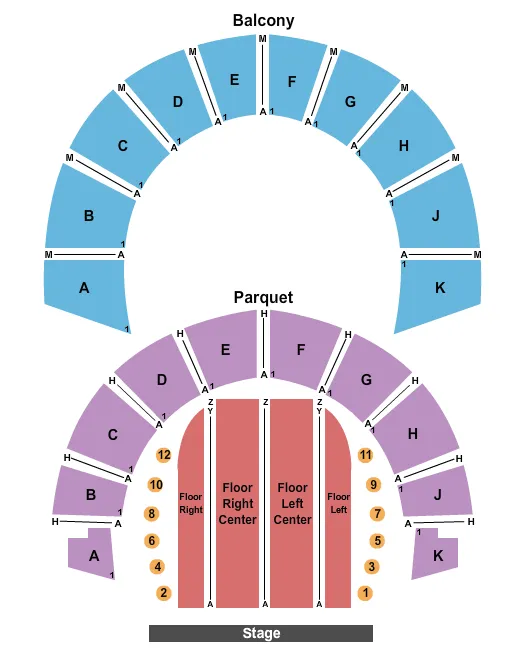 seating chart for Lowell Memorial Auditorium - Endstage-2 - eventticketscenter.com