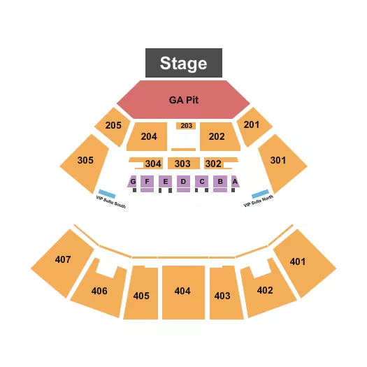 seating chart for Lucas Oil Live At WinStar Casino - End Stage GA Pit - eventticketscenter.com