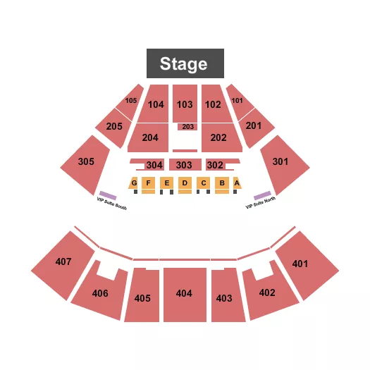 seating chart for Lucas Oil Live At WinStar Casino - End Stage - eventticketscenter.com
