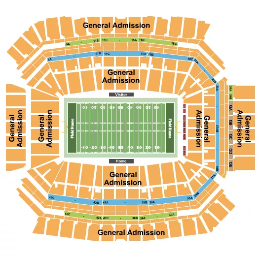 seating chart for Lucas Oil Stadium - Bands of America - eventticketscenter.com