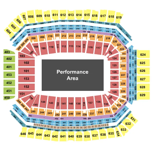 seating chart for Lucas Oil Stadium - Drum Corps - eventticketscenter.com