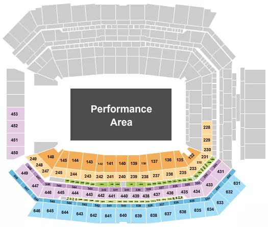 seating chart for Lucas Oil Stadium - Drum Corps - eventticketscenter.com