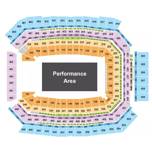 seating chart for Lucas Oil Stadium - Drum Corps - eventticketscenter.com