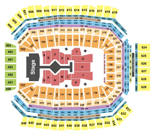 seating chart for Lucas Oil Stadium - Taylor Swift - eventticketscenter.com
