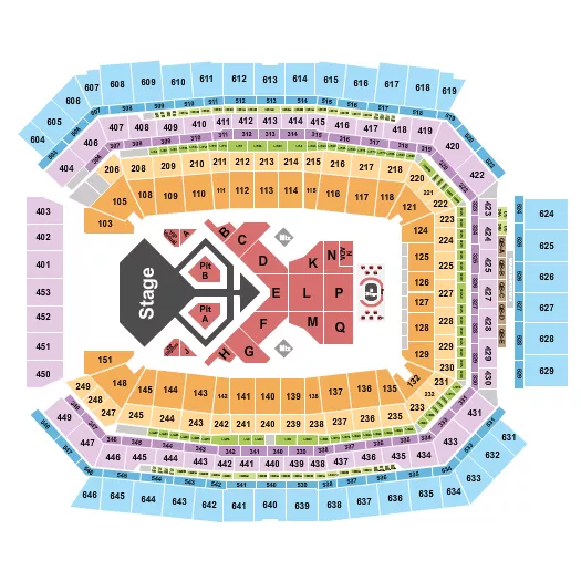 seating chart for Lucas Oil Stadium - Usher - eventticketscenter.com
