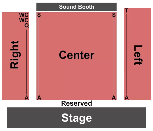 seating chart for Lucille Ball Little Theatre - Endstage - eventticketscenter.com