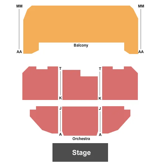 seating chart for Luckman Fine Arts Complex - End Stage - eventticketscenter.com