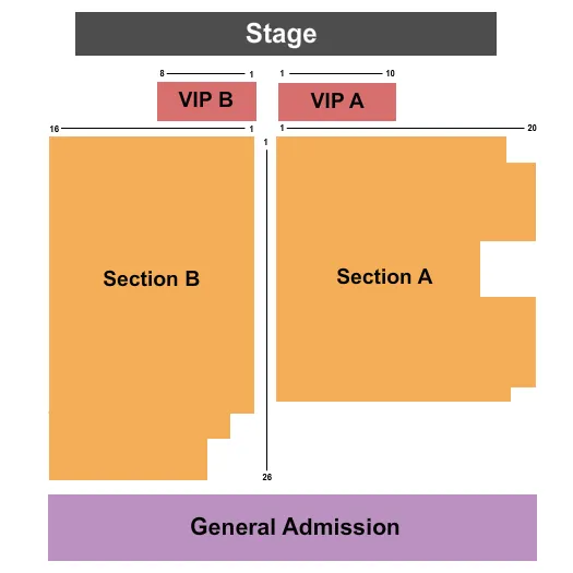 seating chart for Lucky Eagle Casino - Endstage - eventticketscenter.com