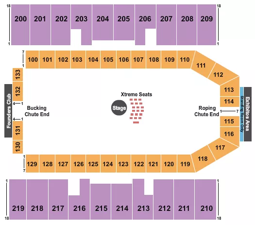 seating chart for Luedecke Arena At Travis County Exposition Center - Rodeo - eventticketscenter.com