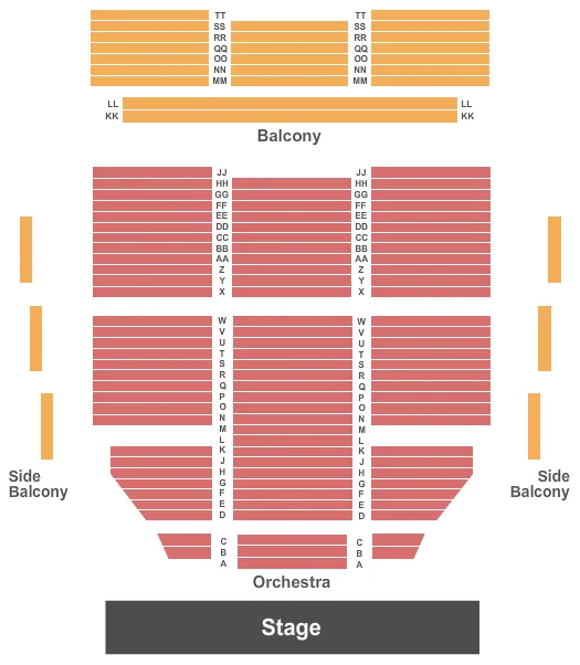 seating chart for Luhrs Performing Arts Center - End Stage - eventticketscenter.com