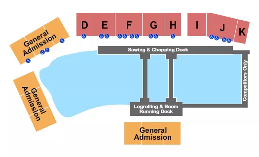 seating chart for Lumberjack Bowl - GA/Reserved - eventticketscenter.com