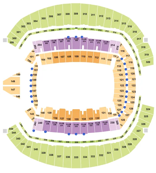 seating chart for Lumen Field - Open Floor - eventticketscenter.com