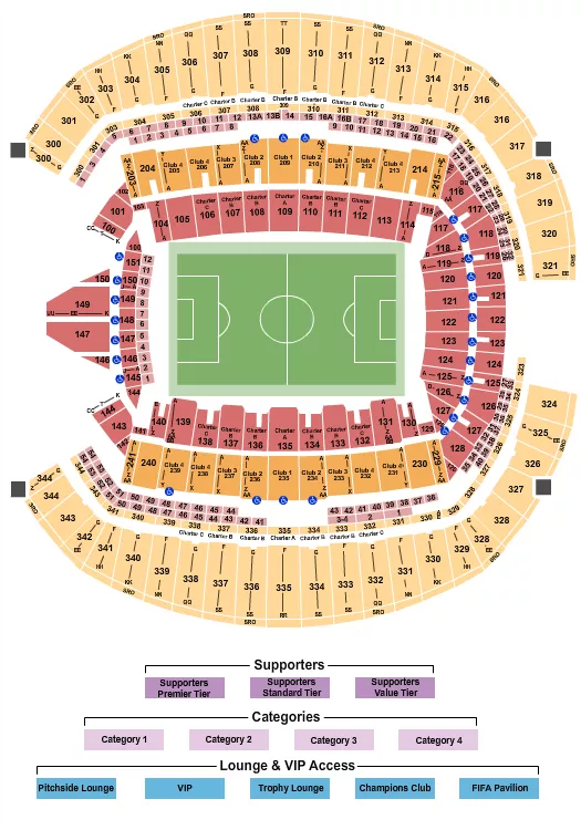 seating chart for Lumen Field - Soccer WC Category 3 - eventticketscenter.com
