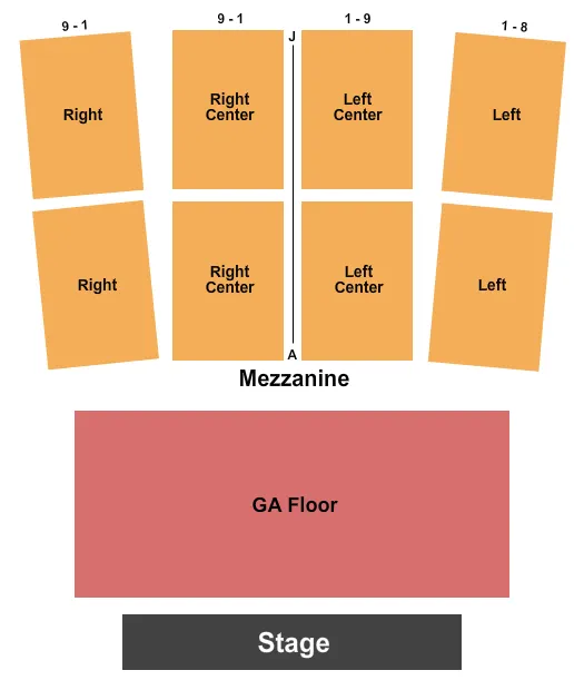 seating chart for The Strand Theatre - RI - Endstage GA Floor - eventticketscenter.com