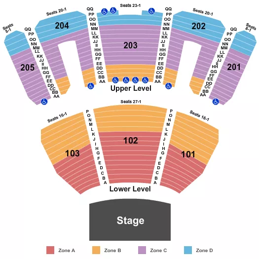 seating chart for Luxor Theater at The Luxor Hotel - Believe Int Zone - eventticketscenter.com