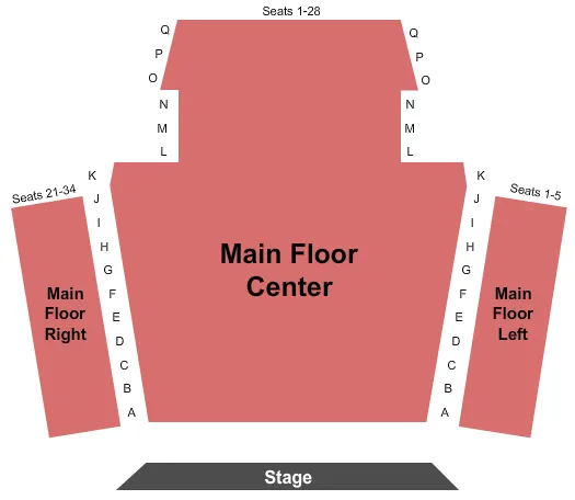 seating chart for Lyceum Theatre - Arrow Rock - Endstage IntZone - eventticketscenter.com