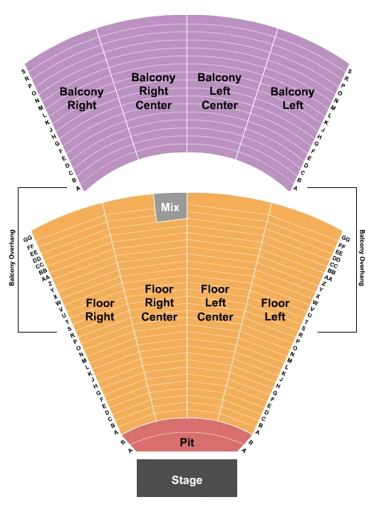 seating chart for Lynn Memorial Auditorium - End Stage 2 - eventticketscenter.com