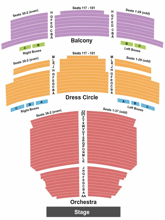 seating chart for Lyric Theatre - New York - Endstage 3 - eventticketscenter.com