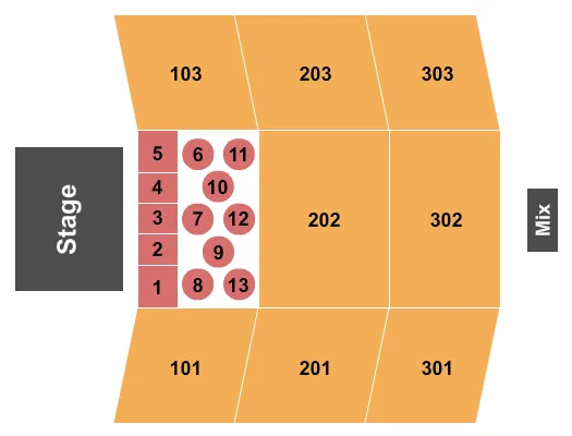 seating chart for MGM Grand Detroit - Endstage Tables - eventticketscenter.com