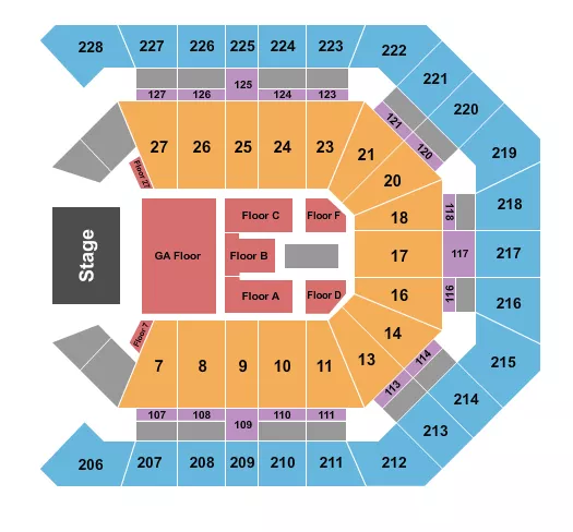 seating chart for MGM Grand Garden Arena - Avril Lavigne - eventticketscenter.com