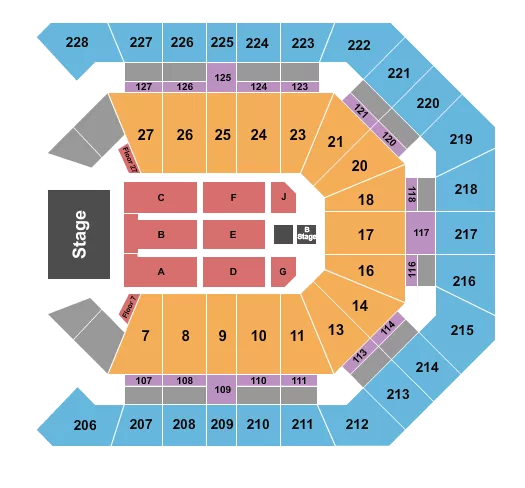 seating chart for MGM Grand Garden Arena - Franco Escamilla - eventticketscenter.com