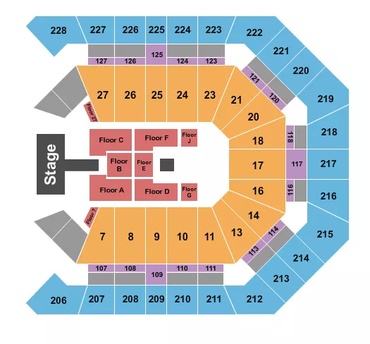 seating chart for MGM Grand Garden Arena - Jhene Aiko - eventticketscenter.com