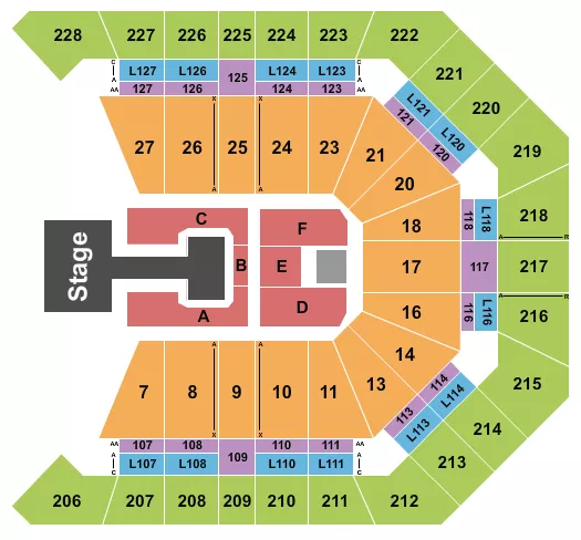 seating chart for MGM Grand Garden Arena - Katseye - eventticketscenter.com