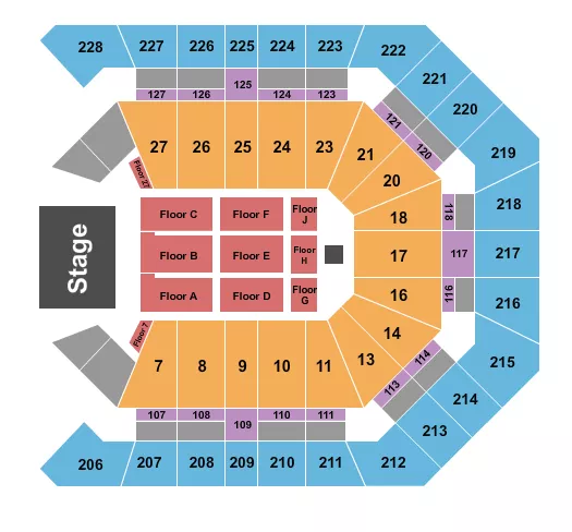 seating chart for MGM Grand Garden Arena - Katt Williams - eventticketscenter.com