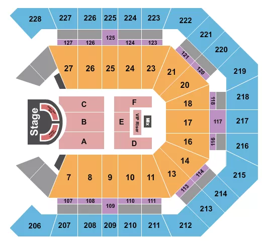 seating chart for MGM Grand Garden Arena - Megan Thee Stallion - eventticketscenter.com