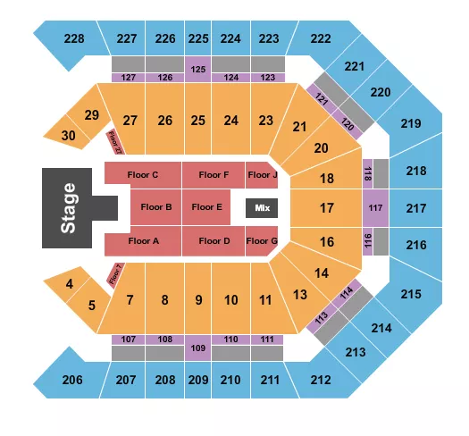 seating chart for MGM Grand Garden Arena - Melanie Martinez - eventticketscenter.com