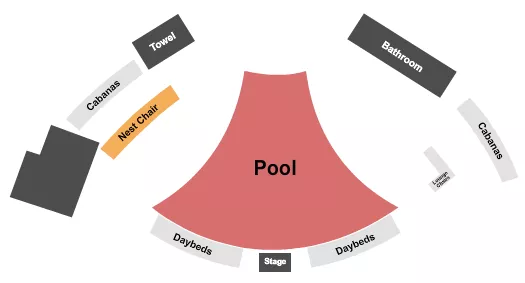 seating chart for MGM Grand Pool At Foxwoods - Pool - eventticketscenter.com