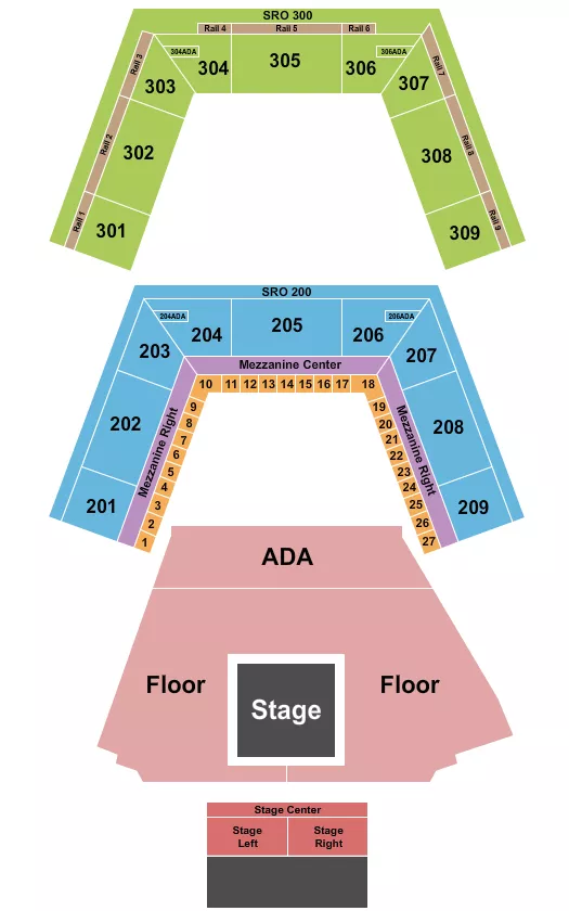 seating chart for MGM Music Hall at Fenway Park - Dropkick Murphys - eventticketscenter.com