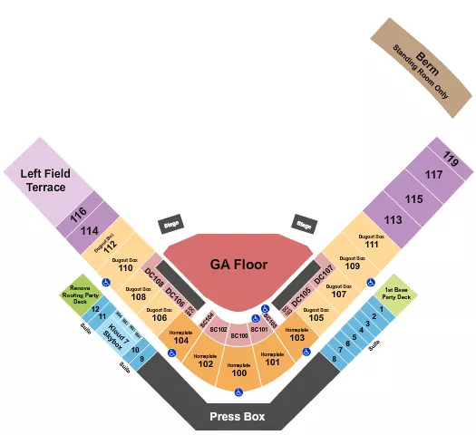 seating chart for Keesler Federal Park - Concert - eventticketscenter.com