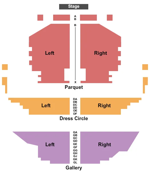 seating chart for MSU Riley Center - End Stage - eventticketscenter.com