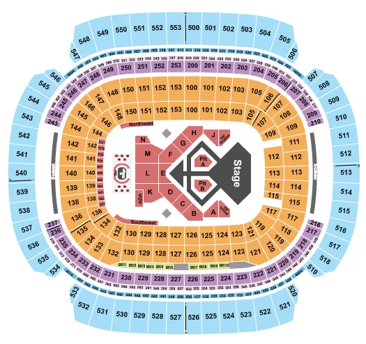 seating chart for M&T Bank Stadium - Usher - eventticketscenter.com