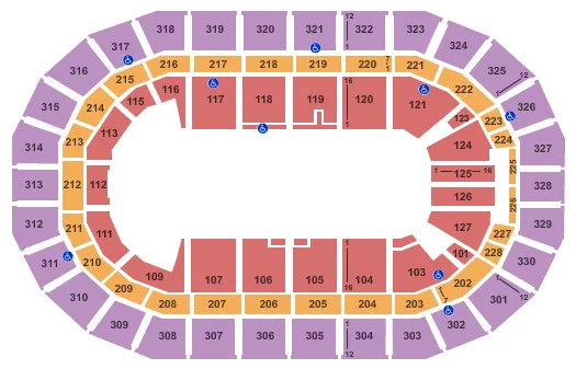 seating chart for Canada Life Centre - Open Floor - eventticketscenter.com