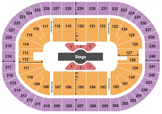 seating chart for MVP Arena - Cirque Corteo - eventticketscenter.com