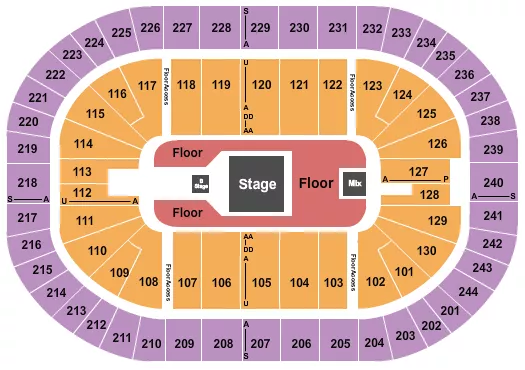 seating chart for MVP Arena - Forrest Frank - eventticketscenter.com