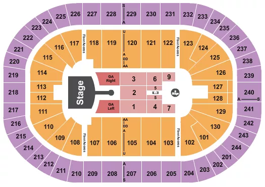 seating chart for MVP Arena - Greta Van Fleet - eventticketscenter.com